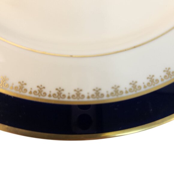 Vintage Pickard Washington Plate, Navy Gold Rim Fine China, Collectible Hand Dec - Picture 3 of 7